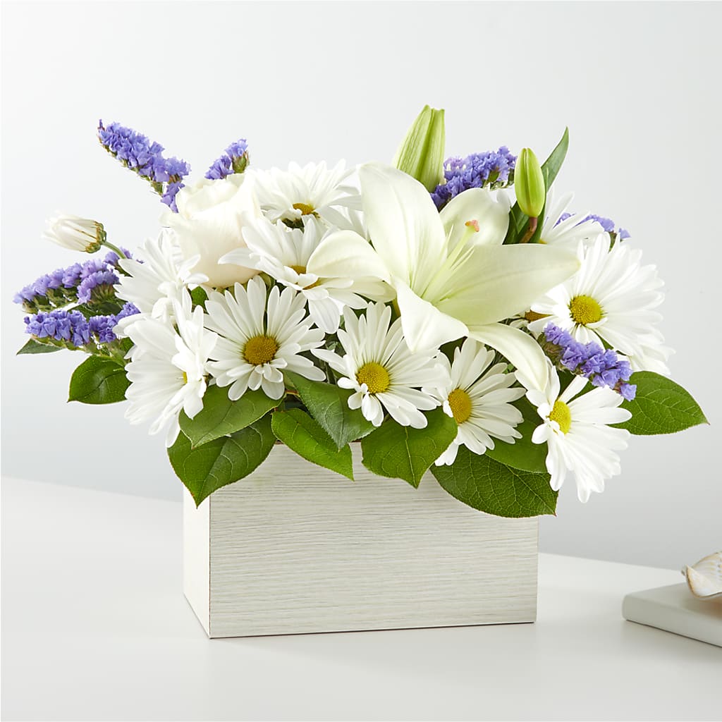 Beyond Blue Box Bouquet – Distinctive Designs Floral Llc, Vilonia AR
