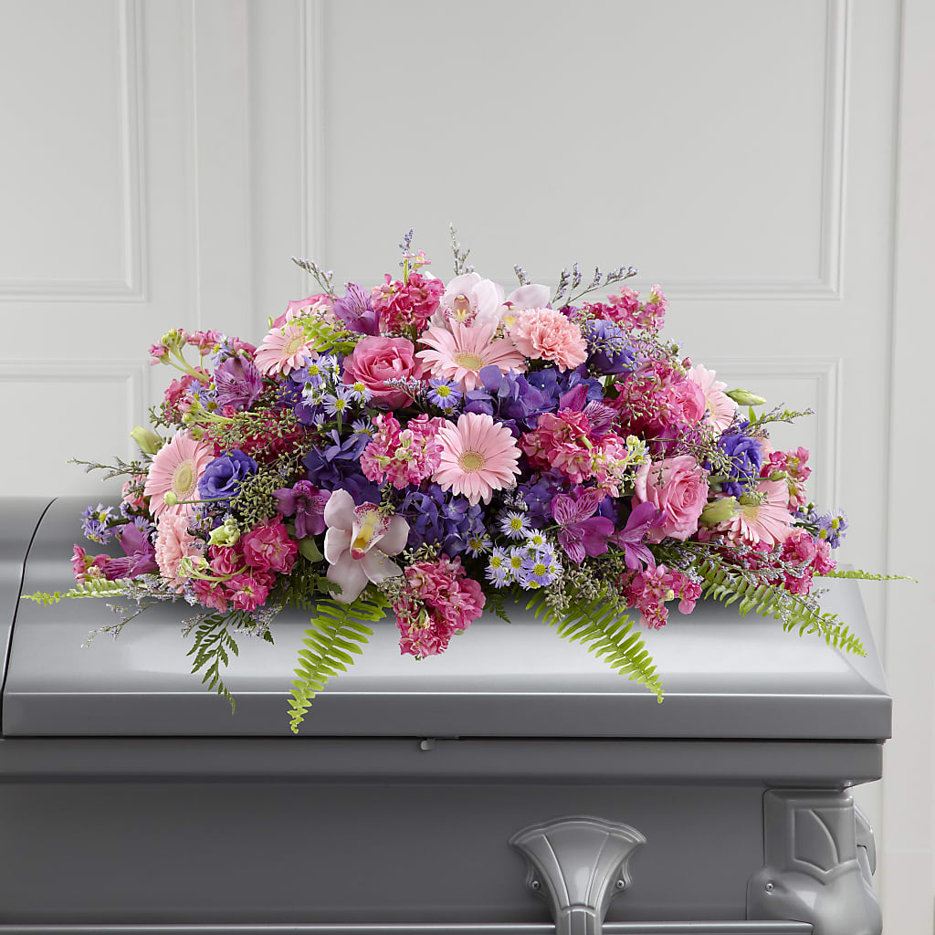 Glorious Garden Casket Spray – Distinctive Designs Floral Llc, Vilonia AR
