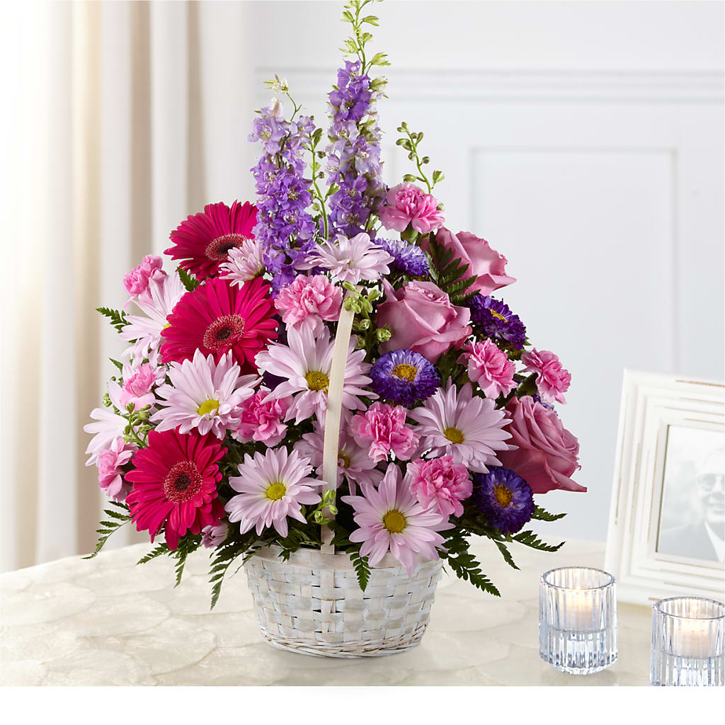 Pastel Peace Basket – Distinctive Designs Floral Llc, Vilonia AR