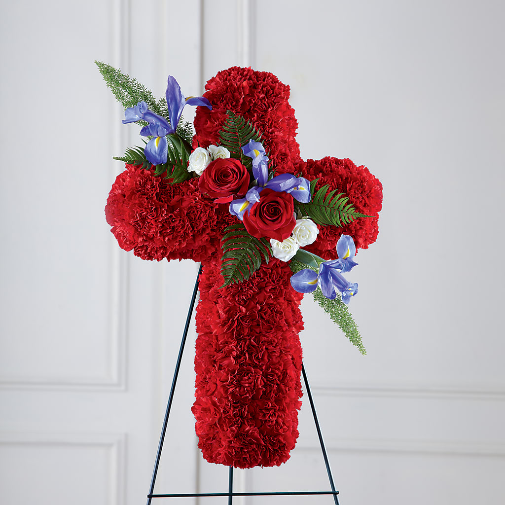 Faithful Hero Floral Cross – Distinctive Designs Floral Llc, Vilonia AR
