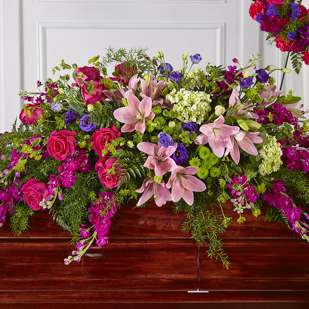 Radiant Tribute Casket Spray – Distinctive Designs Floral Llc, Vilonia AR