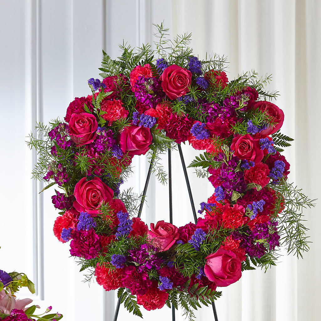 Calming Colors Wreath – Distinctive Designs Floral Llc, Vilonia AR