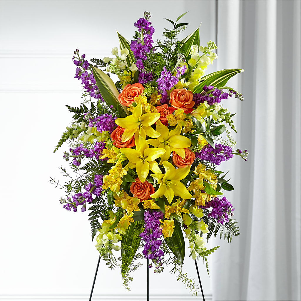 Thoughtful Prayers Standing Spray – Distinctive Designs Floral Llc, Vilonia AR