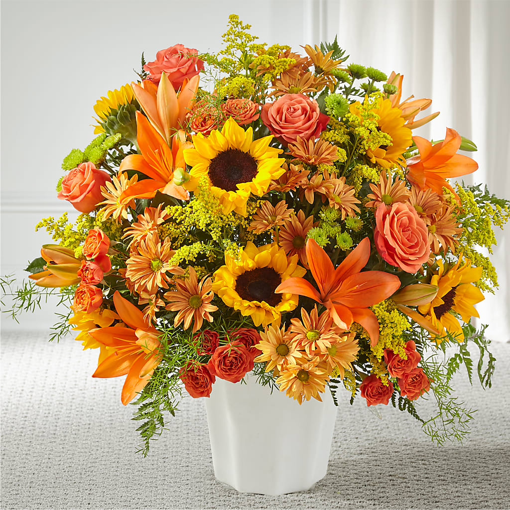 Harvest Thoughts Floor Basket – Distinctive Designs Floral Llc, Vilonia AR