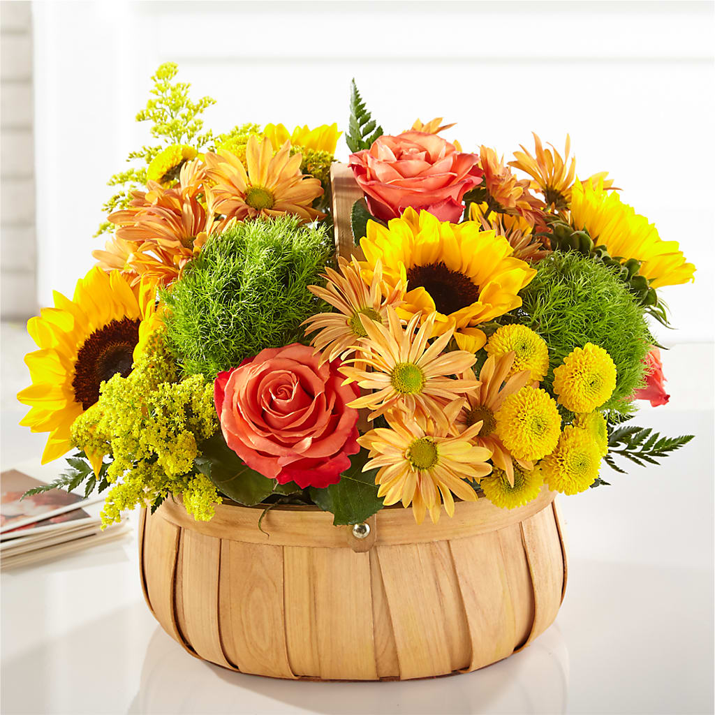 Harvest Sunflower Basket – Distinctive Designs Floral Llc, Vilonia AR