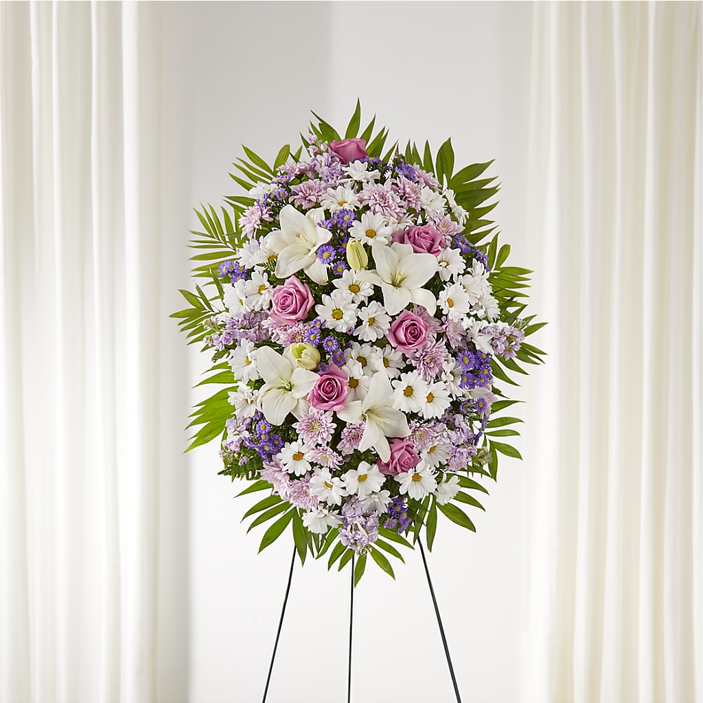 Surrounded by Love Standing Spray – Distinctive Designs Floral Llc, Vilonia AR