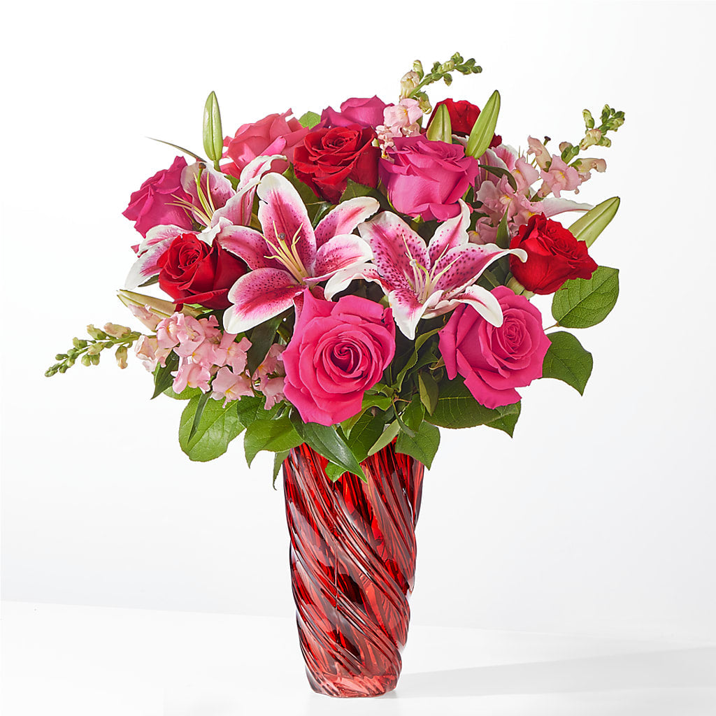 Always You Bouquet with Luxe Swirl Vase – Distinctive Designs Floral Llc, Vilonia AR