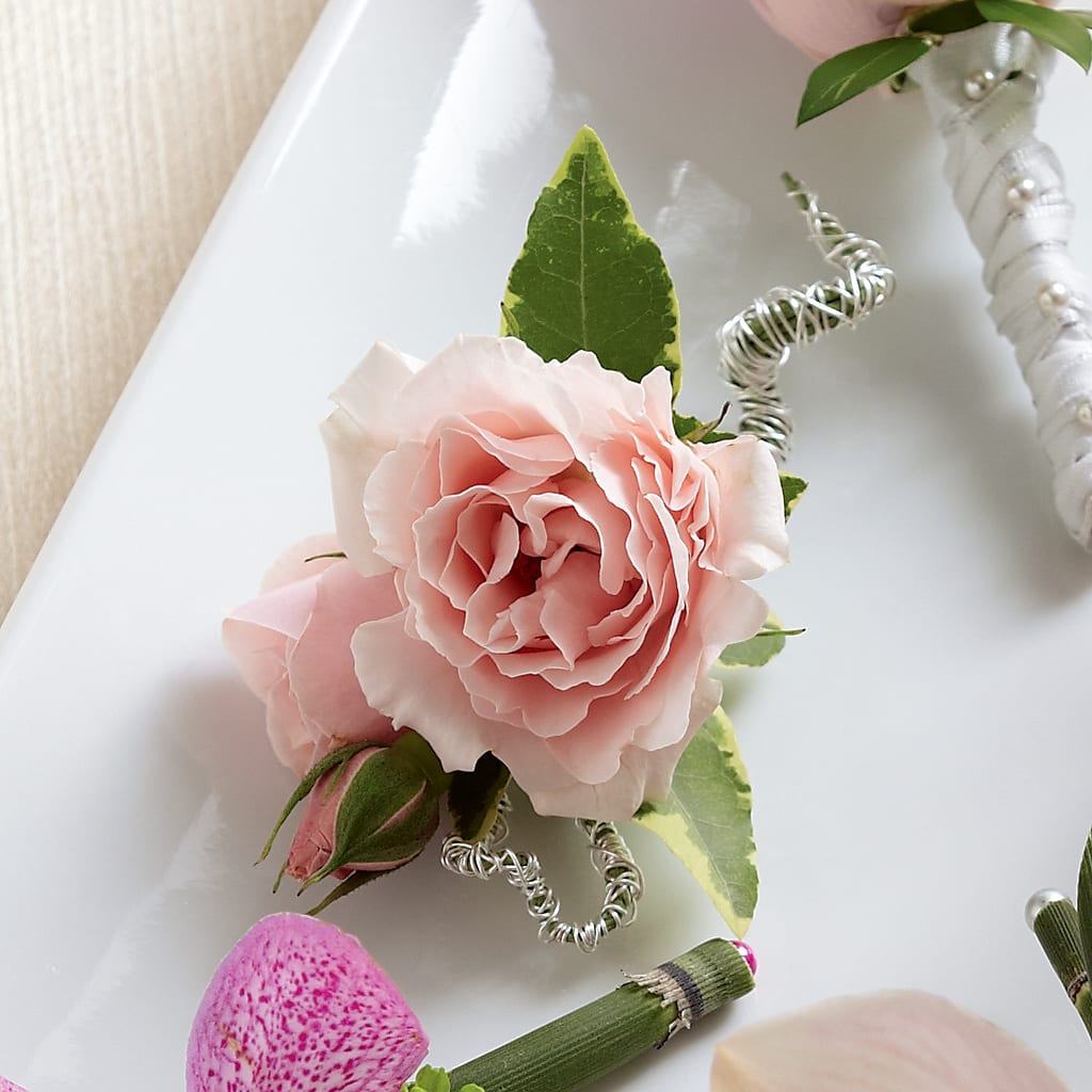 Pink Spray Rose Boutonniere – Distinctive Designs Floral Llc, Vilonia AR
