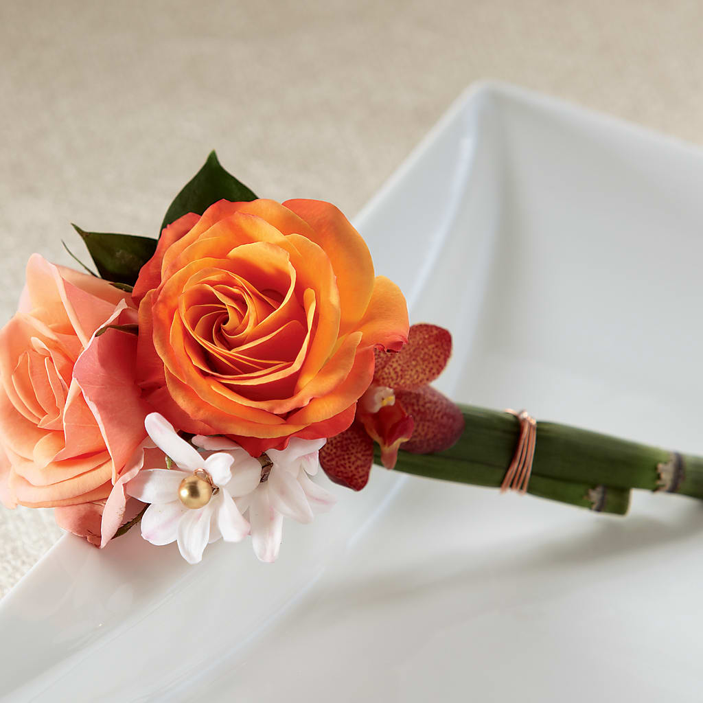 Sunset Dream Boutonniere – Distinctive Designs Floral Llc, Vilonia AR