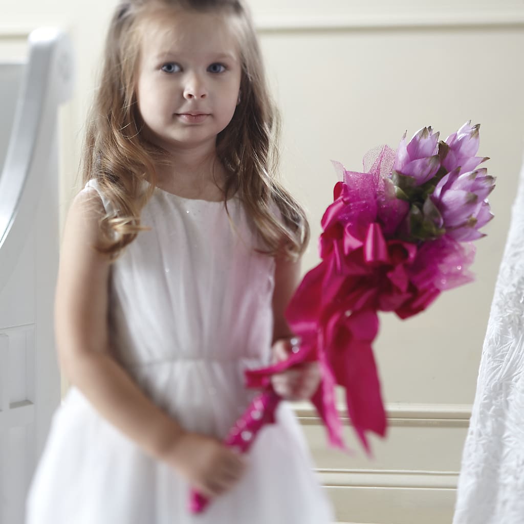 Sparkle Pink Flower Girl Bouquet – Distinctive Designs Floral Llc, Vilonia AR