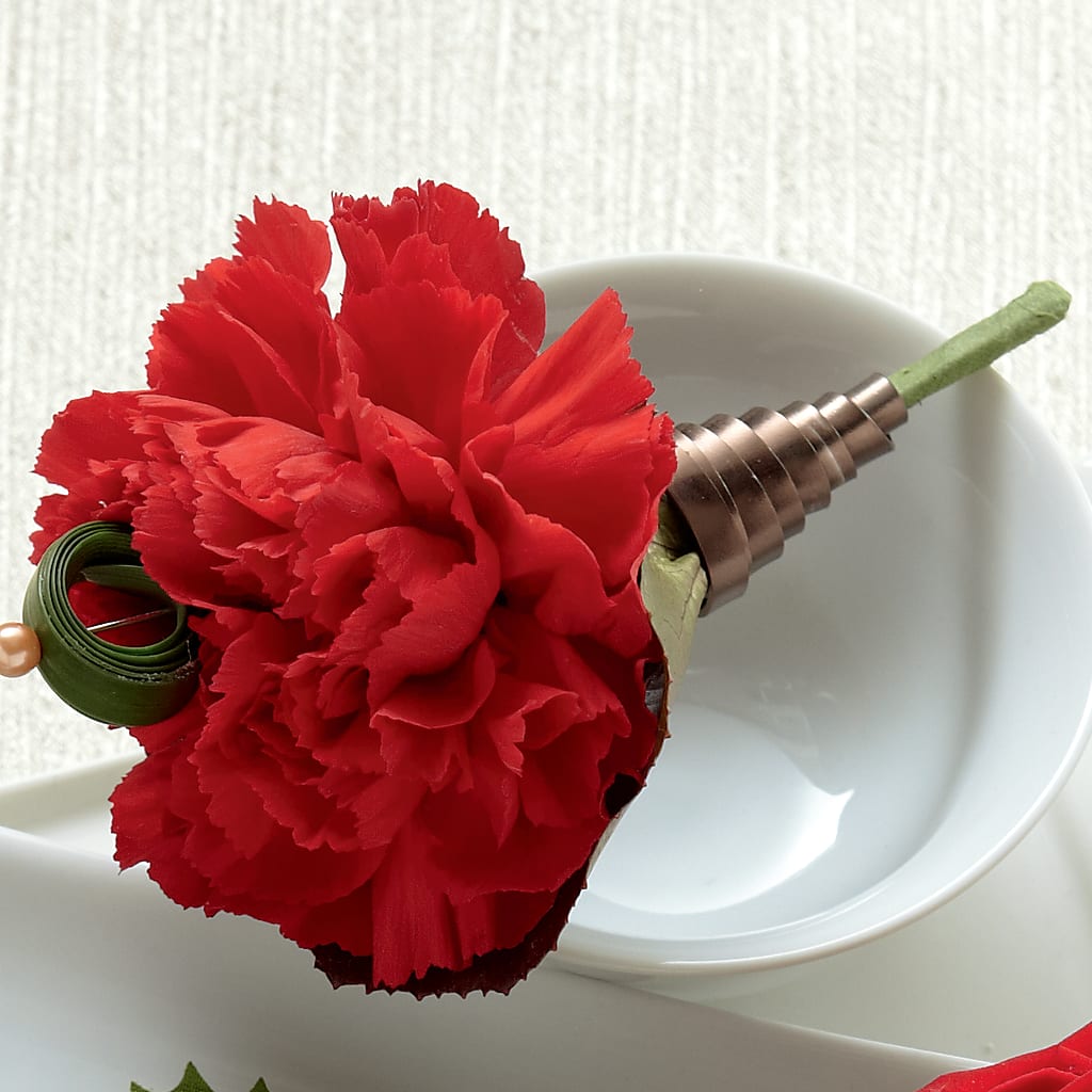 Red Carnation Boutonniere – Distinctive Designs Floral Llc, Vilonia AR