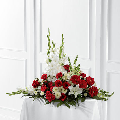 Crimson & White Arrangement –  Distinctive Designs Floral Llc, Vilonia AR