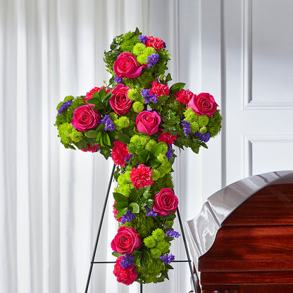Tribute Rose Floral Cross –  Distinctive Designs Floral Llc, Vilonia AR