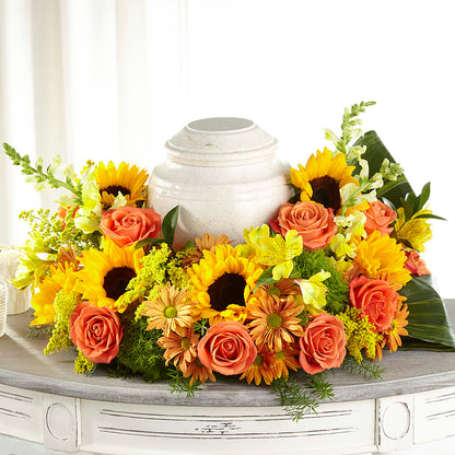 Faithful Sunflower Cremation Adornment –  Distinctive Designs Floral Llc, Vilonia AR