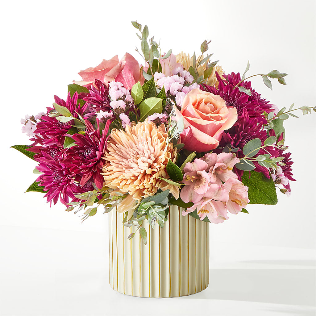 Berry Cobbler Bouquet with Ivory Vase –  Distinctive Designs Floral Llc, Vilonia AR