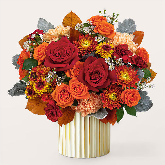 Merlot Bouquet with Ivory Vase –  Distinctive Designs Floral Llc, Vilonia AR