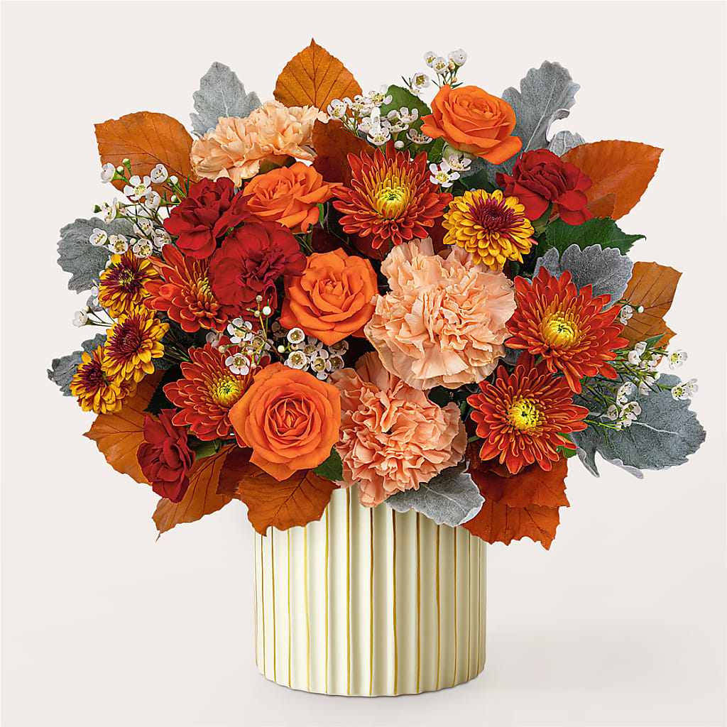 Merlot Bouquet with Ivory Vase –  Distinctive Designs Floral Llc, Vilonia AR