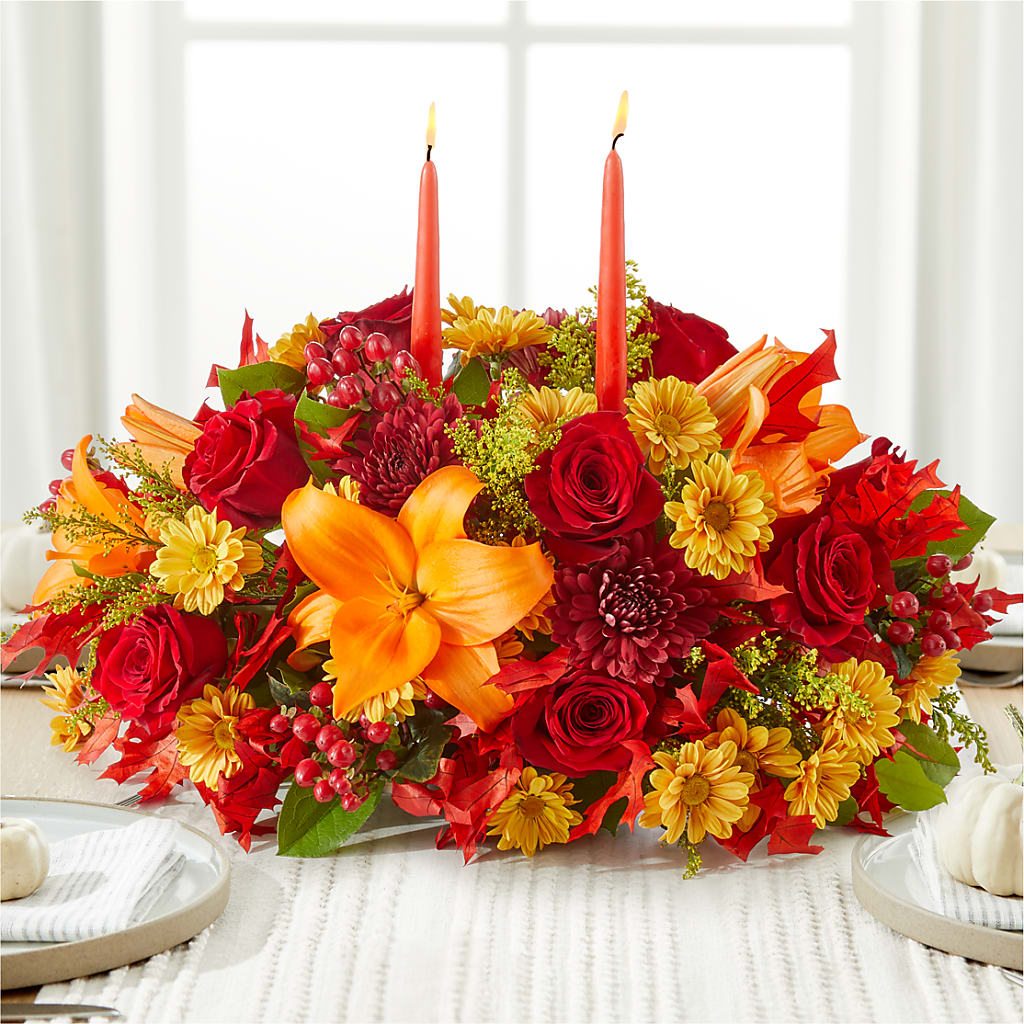 Autumn's Embrace Centerpiece –  Distinctive Designs Floral Llc, Vilonia AR