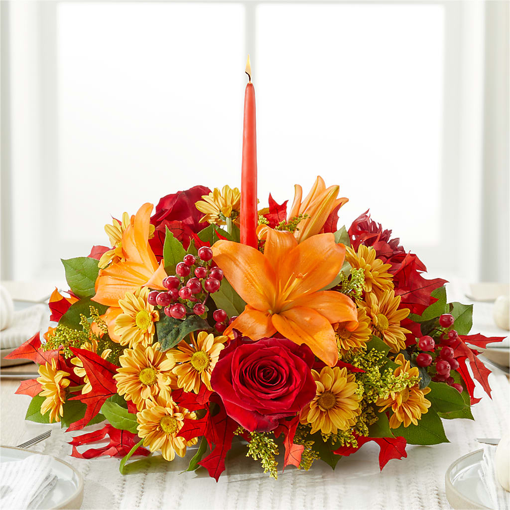 Autumn's Embrace Centerpiece –  Distinctive Designs Floral Llc, Vilonia AR