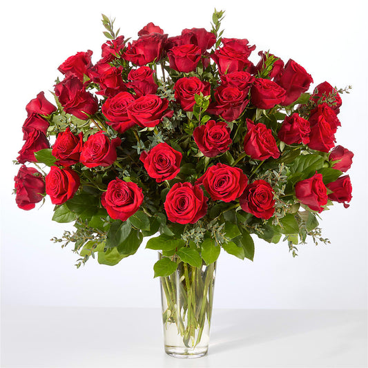 Forever Yours Fifty Stem Red Rose Bouquet –  Distinctive Designs Floral Llc, Vilonia AR