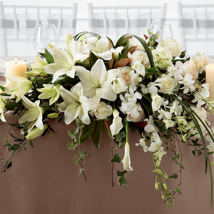 White Linen Arrangement –  Distinctive Designs Floral Llc, Vilonia AR