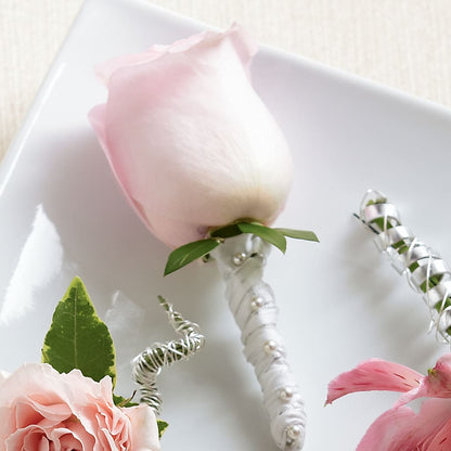 Pink Rose Boutonniere –  Distinctive Designs Floral Llc, Vilonia AR