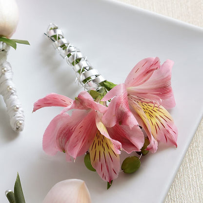 Pink Peruvian Lily Boutonniere –  Distinctive Designs Floral Llc, Vilonia AR