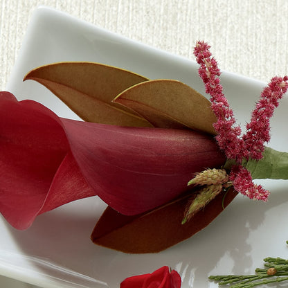 Red Calla Boutonniere –  Distinctive Designs Floral Llc, Vilonia AR