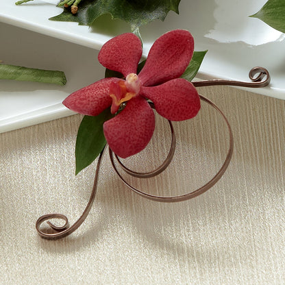 Red Mokara Boutonniere –  Distinctive Designs Floral Llc, Vilonia AR