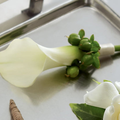 White Calla Boutonniere –  Distinctive Designs Floral Llc, Vilonia AR